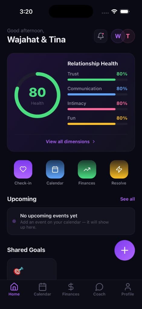 SoftSpot home screen